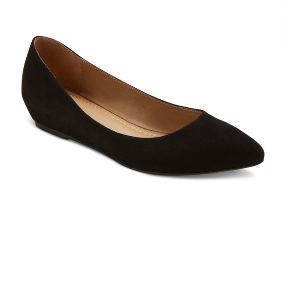 Merona Shoes - Merona Target brand black suede-like flats new